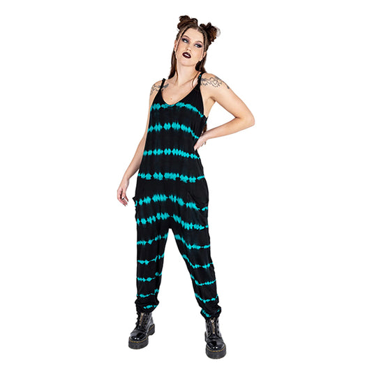 Innocent Lifestyle Karina black & green jumpsuit