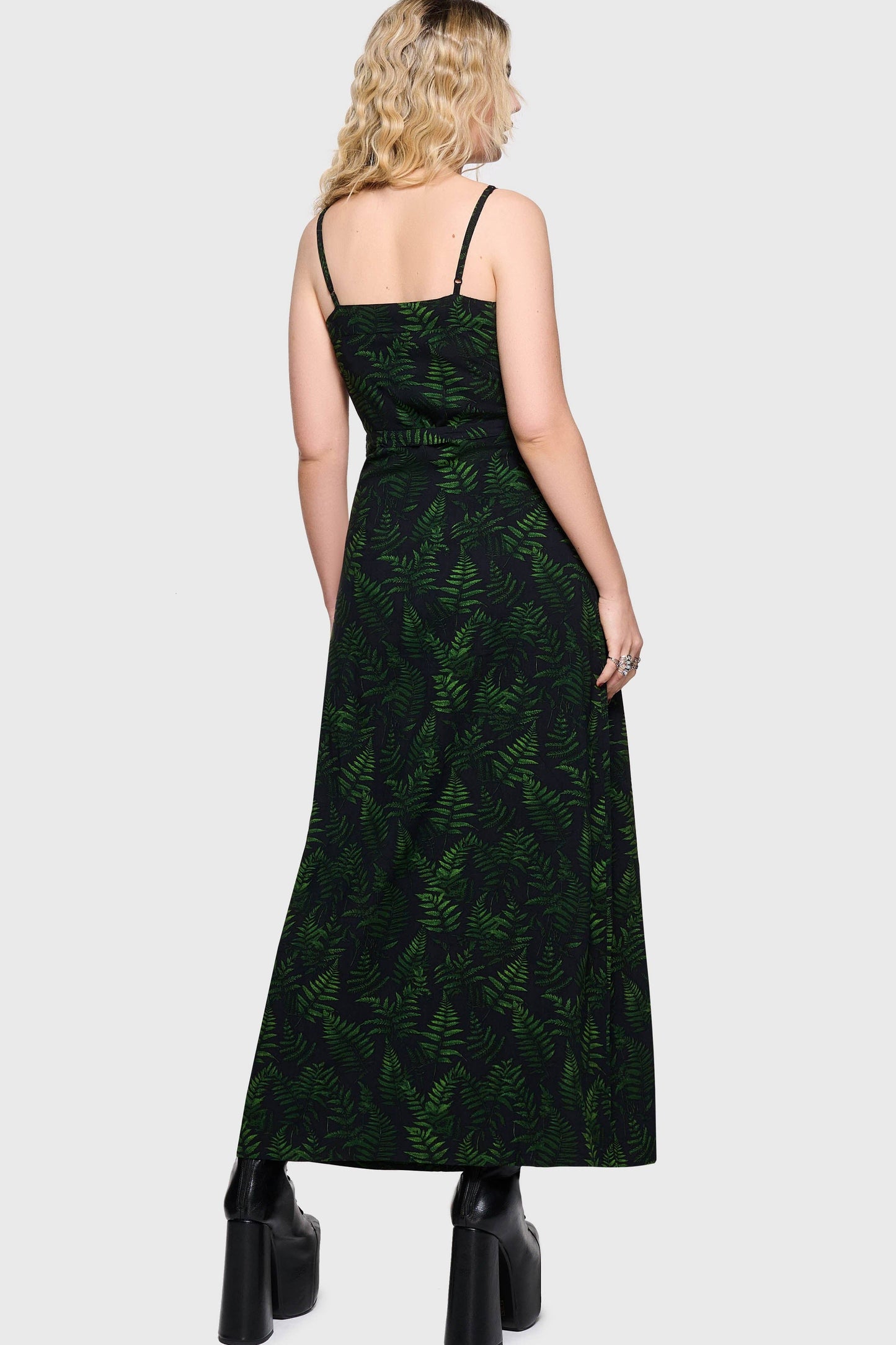 Cottage Chorus Maxi Dress [BLACK/GREEN]