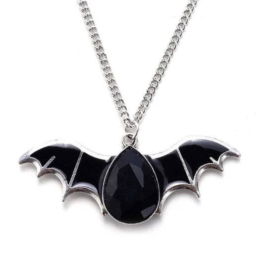 Elysium Gothic Bat rhinestone necklace