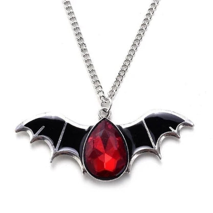 Elysium Gothic Bat rhinestone necklace