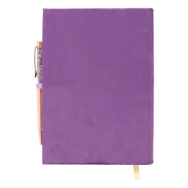 Something Different Book Of Spells journal with amethyst crystal pen