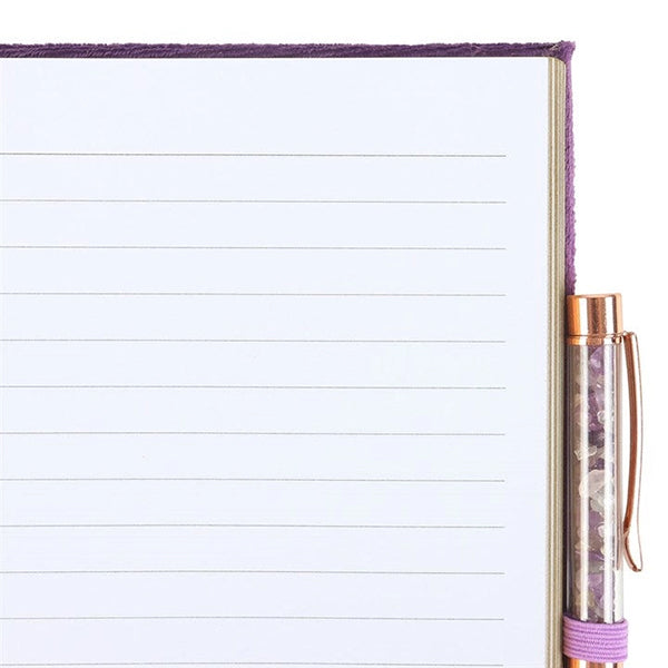 Something Different Book Of Spells journal with amethyst crystal pen
