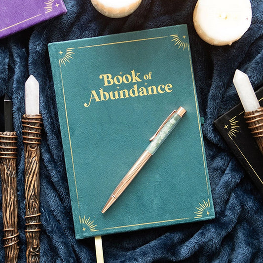 Something Different Book Of Abundance journal with aventurine crystal pen