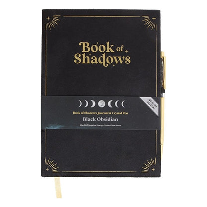 Something Different Book Of Shadows journal with obsidian crystal pen