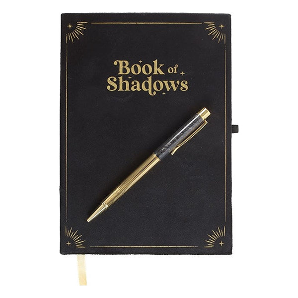 Something Different Book Of Shadows journal with obsidian crystal pen
