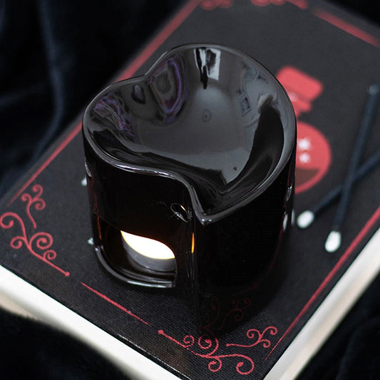 Something Different Black Heart oil burner & wax warmer