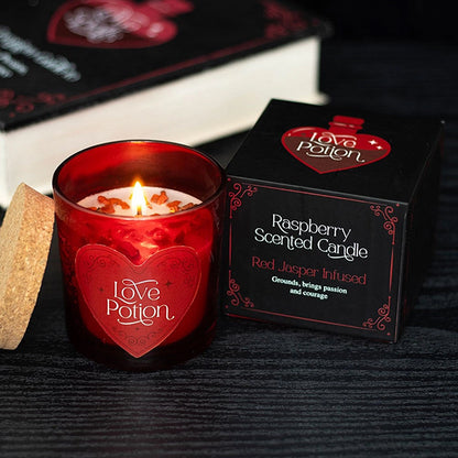 Something Different Love Potion candle with crystal chips