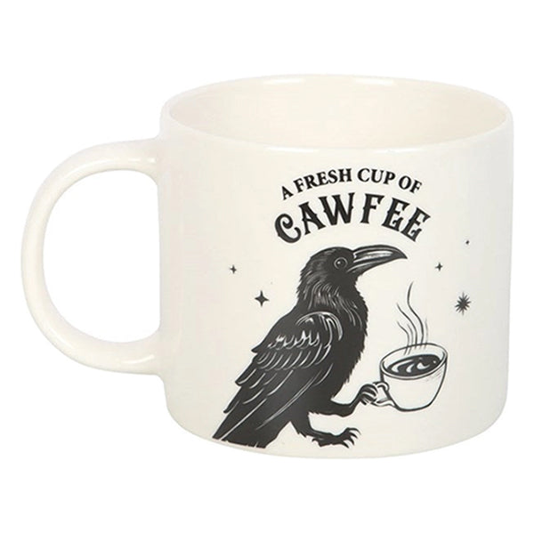 Something Different Fresh Cup Of Cawfee raven mug