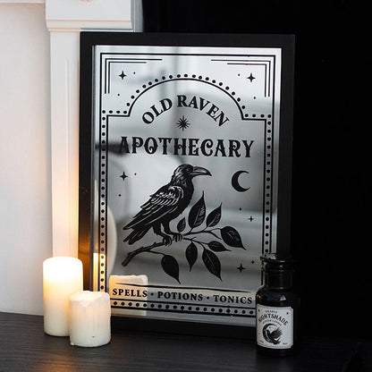 Something Different Old Raven Apothecary mirrored wall art