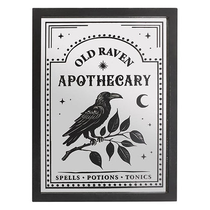 Something Different Old Raven Apothecary mirrored wall art