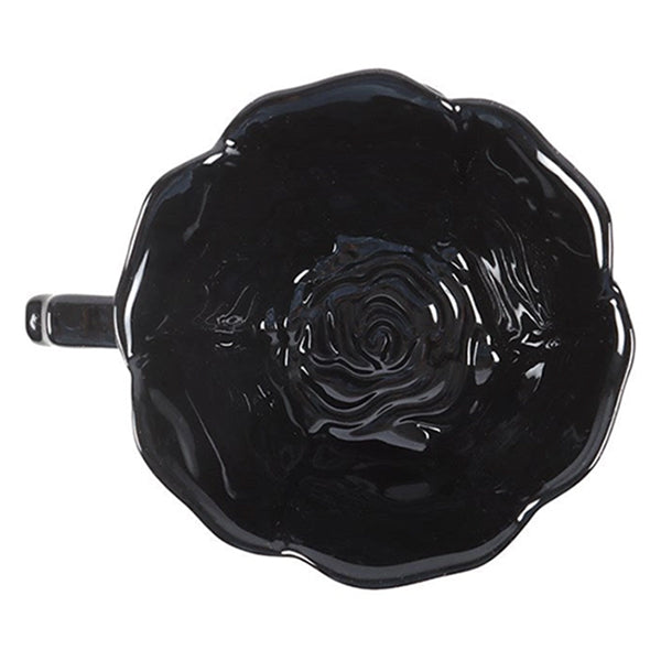 Something Different Black Rose teacup & saucer