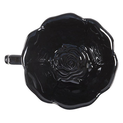 Something Different Black Rose teacup & saucer