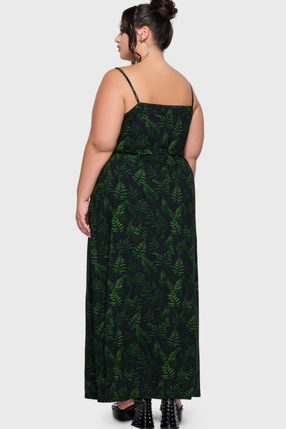 Cottage Chorus Maxi Dress [BLACK/GREEN]