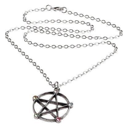 Alchemy Wiccan Elemental Pentacle pendant