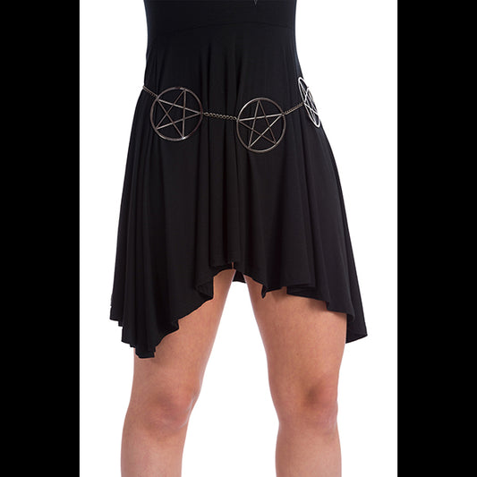 Banned Poisonflower Pentagram chain belt