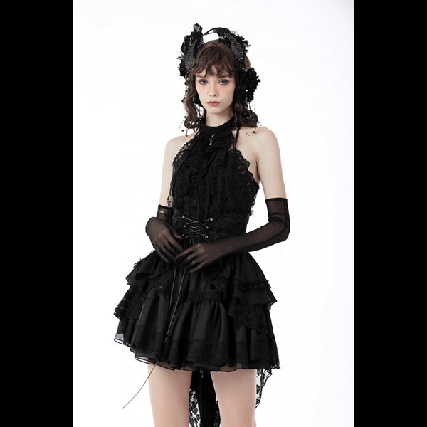 Dark In Love 'Desdemona' Shredded Spider jabot/collar