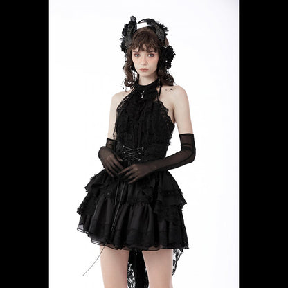 Dark In Love 'Desdemona' Shredded Spider jabot/collar