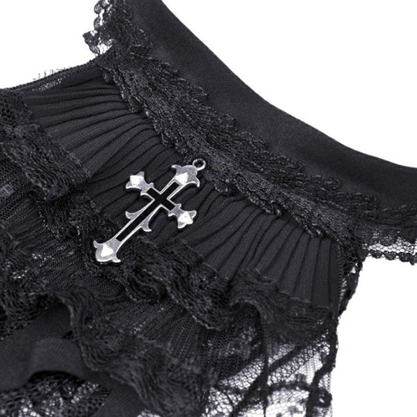 Dark In Love 'Desdemona' Shredded Spider jabot/collar