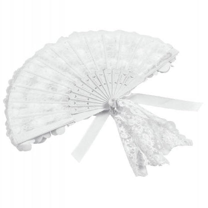 Dark In Love ' Snow ' White Gothic Rose fan