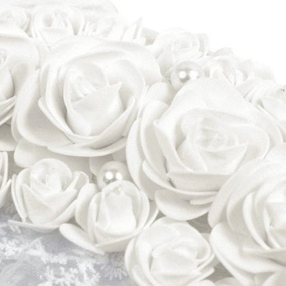 Dark In Love ' Snow ' White Gothic Rose fan