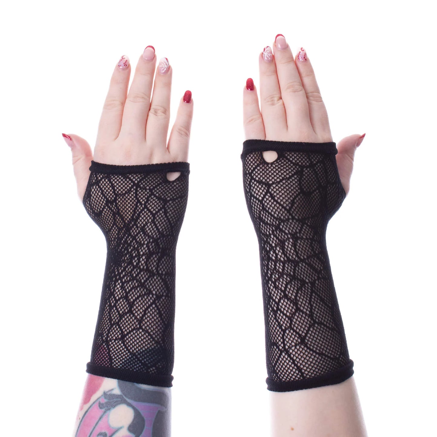 Poizen Industries Long Web mesh gloves