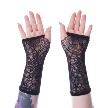 Poizen Industries Long Web mesh gloves