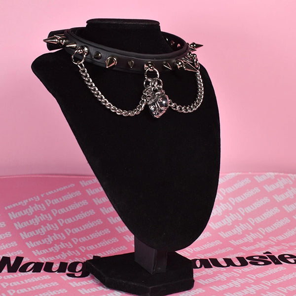 Naughty Pawsies Anatomy Puppy Style Spiked choker