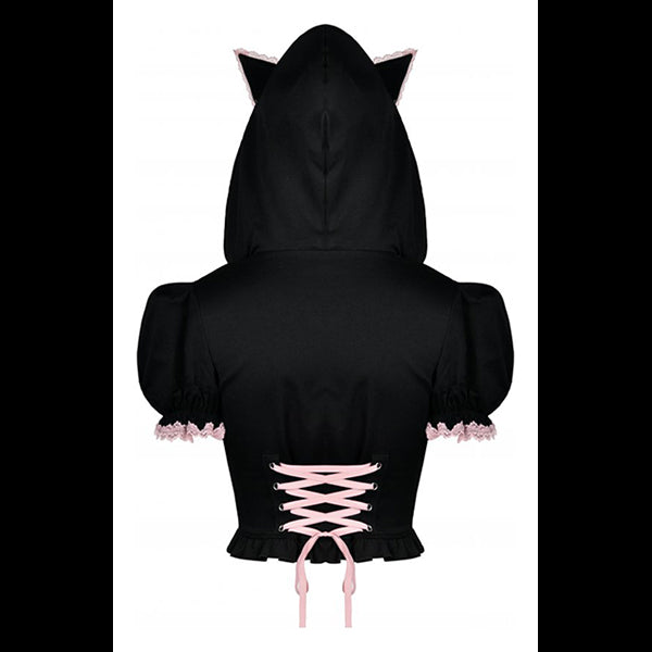 Dark In Love 'Elora' Cat Ears zip-up top