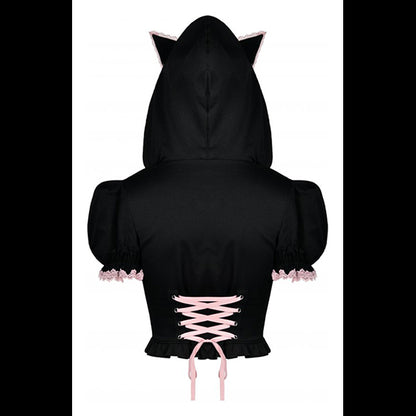 Dark In Love 'Elora' Cat Ears zip-up top