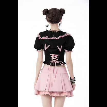 Dark In Love 'Elora' Cat Ears zip-up top