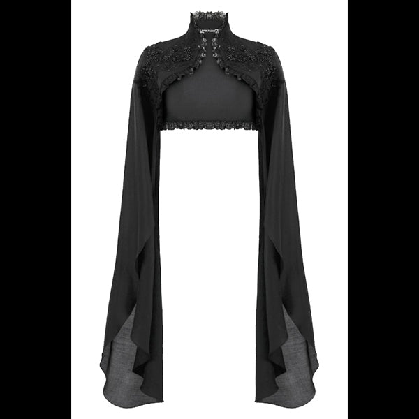 Dark In Love ' Aster' Gothic Embroidered sleeved cape