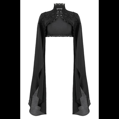 Dark In Love ' Aster' Gothic Embroidered sleeved cape