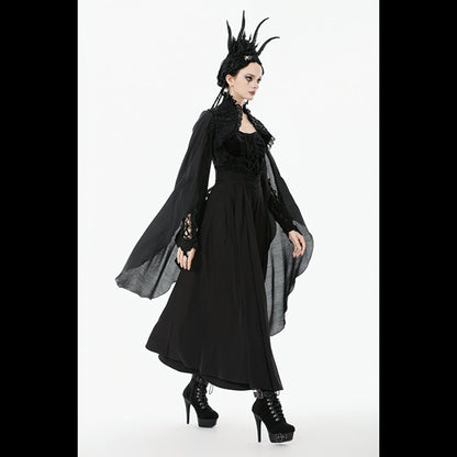 Dark In Love ' Aster' Gothic Embroidered sleeved cape