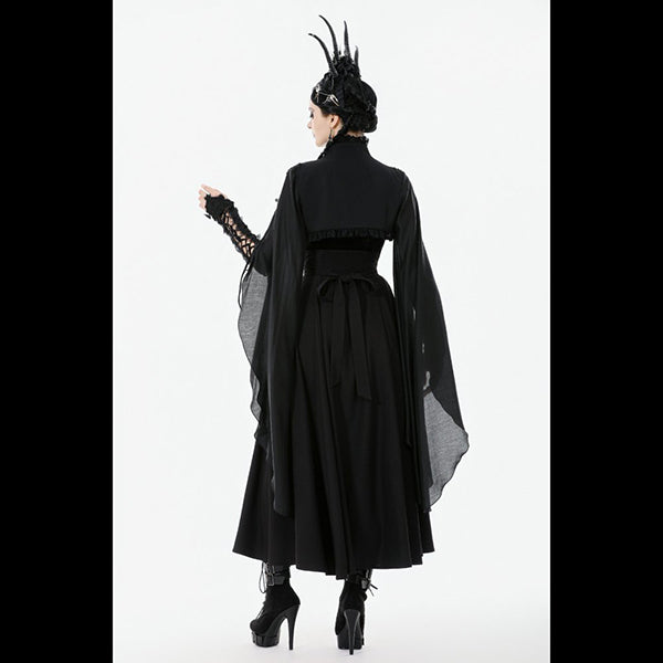 Dark In Love ' Aster' Gothic Embroidered sleeved cape