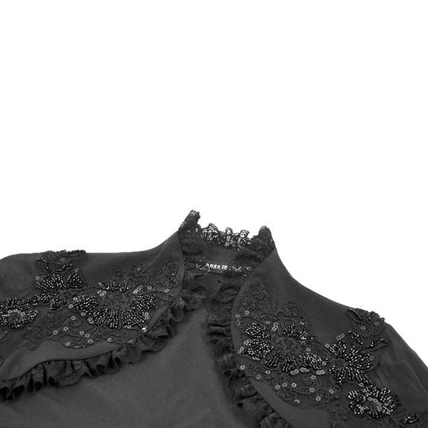 Dark In Love ' Aster' Gothic Embroidered sleeved cape