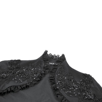Dark In Love ' Aster' Gothic Embroidered sleeved cape