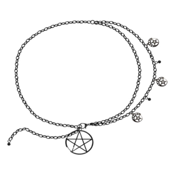 Banned Bright Belladonna pentagram chain belt