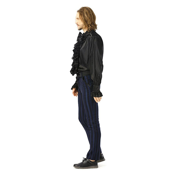 Pentagramme Nuit shirt with ruffle (black)