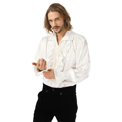 Pentagramme Fantome shirt with ruffle (white)