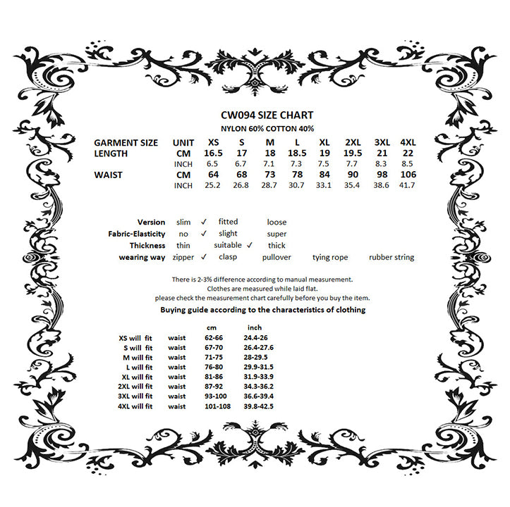 Dark In Love Gothic Lace Waist corset ' Pippin'