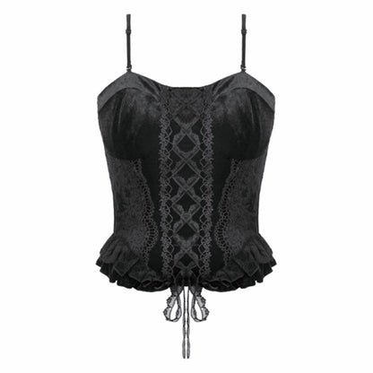 Dark In Love ' Elvina' Gothic Velvet Lace bustier