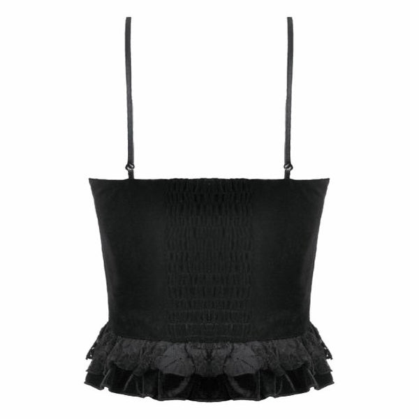 Dark In Love ' Elvina' Gothic Velvet Lace bustier