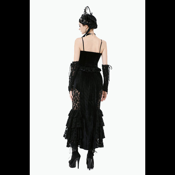 Dark In Love ' Elvina' Gothic Velvet Lace bustier