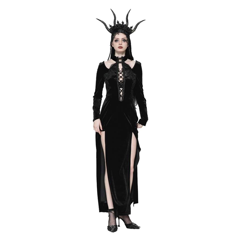 Dark In Love Juno high slit maxi dress