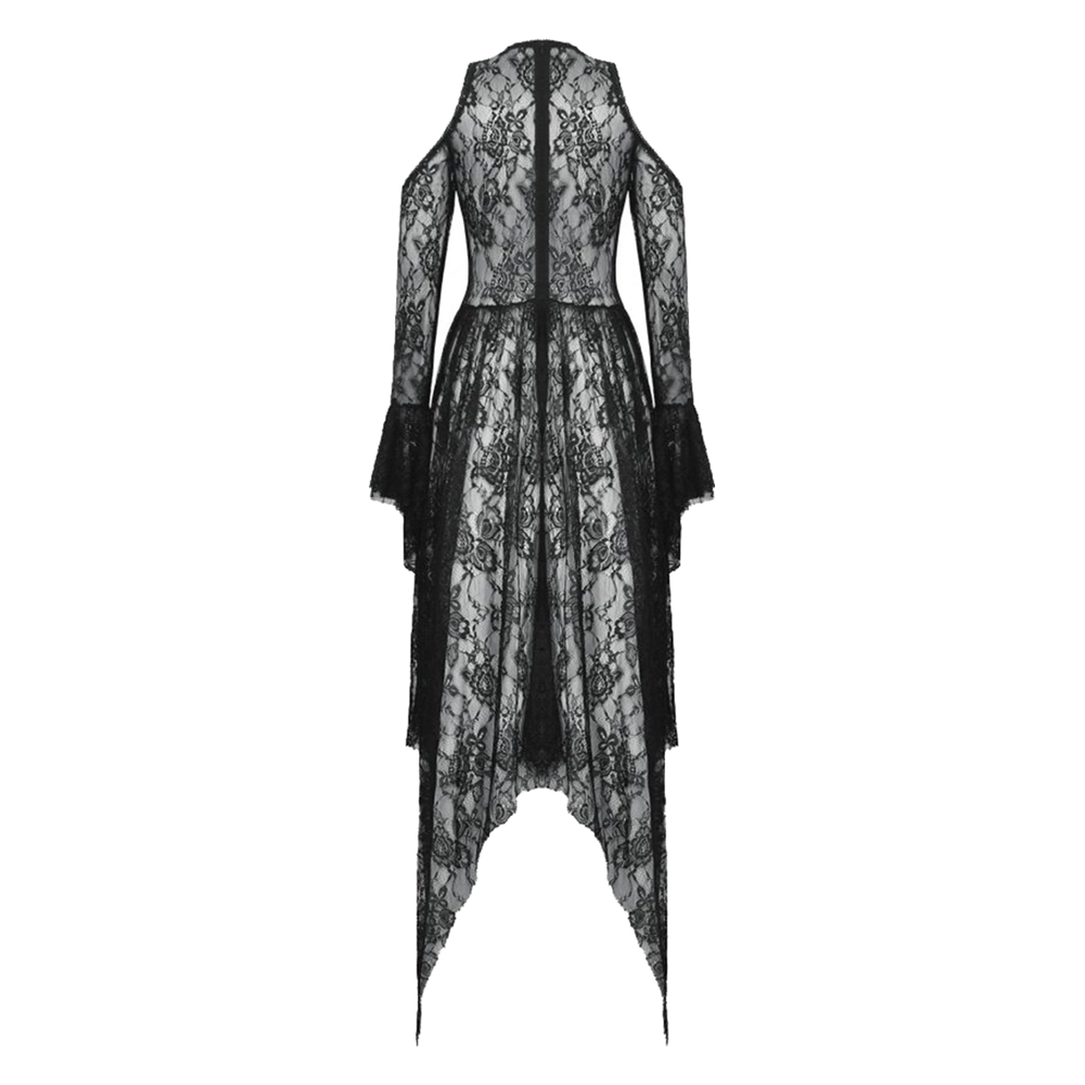 Dark In Love Serafina asymmetrical off-shoulder dress with rhinestone neckline
