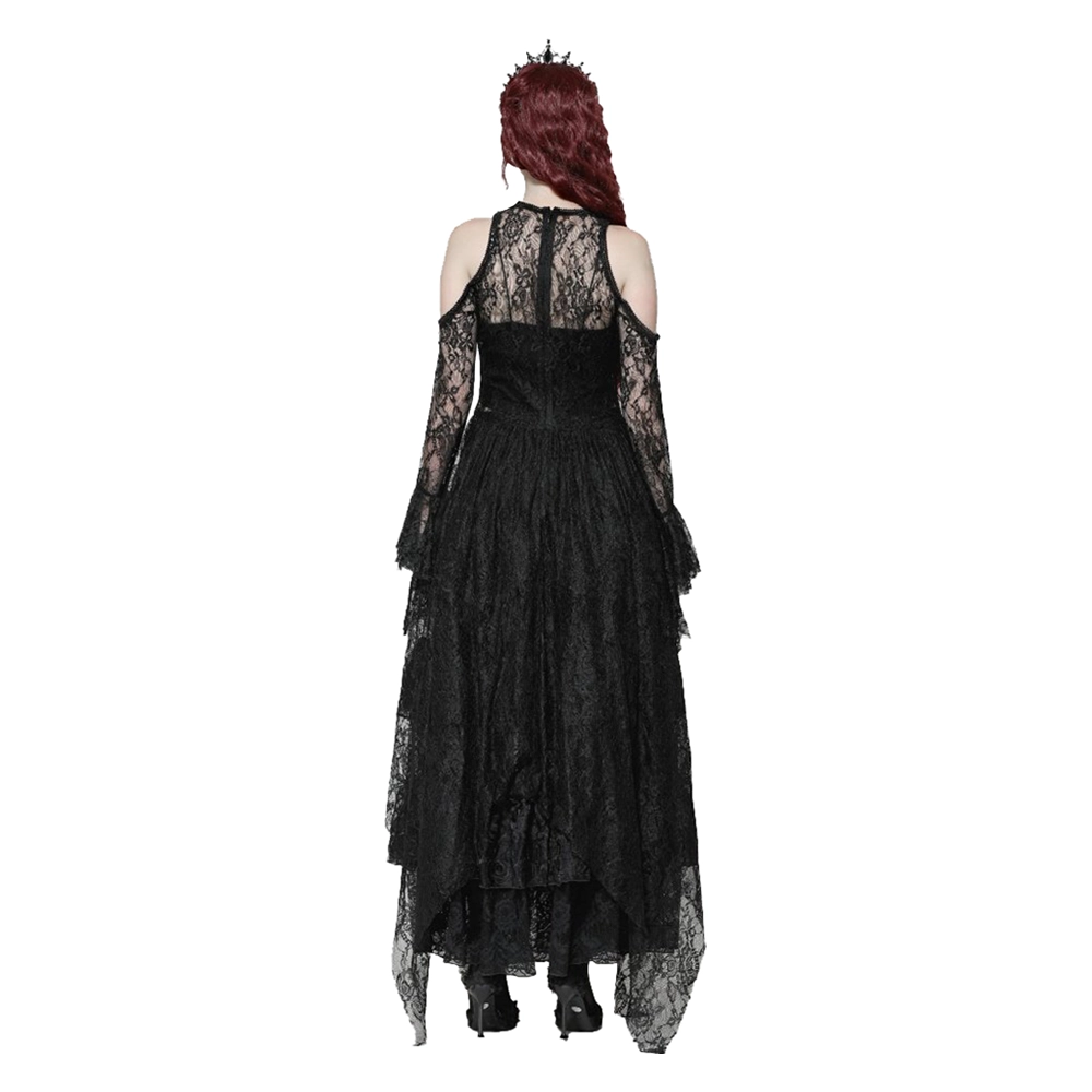 Dark In Love Serafina asymmetrical off-shoulder dress with rhinestone neckline