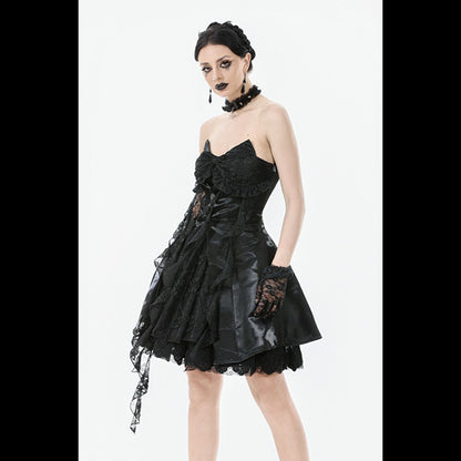 Dark In Love ' Cattus' Gothic Sweetheart Cat Ear mini dress