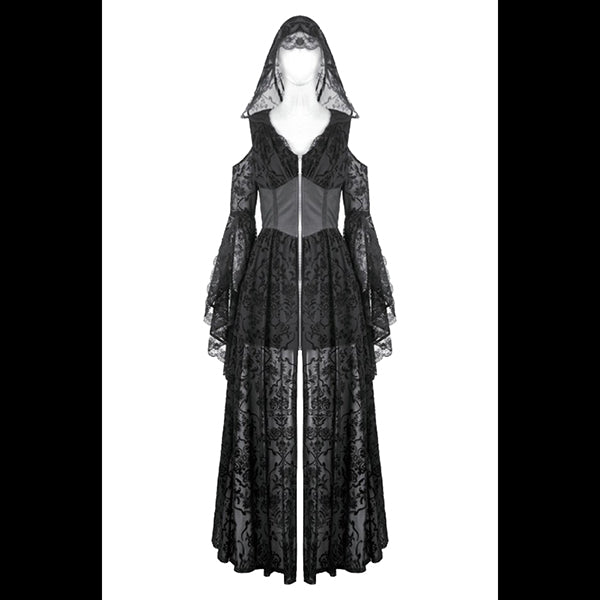 Dark In Love Hooded Sorceress gown ' Nyfain'