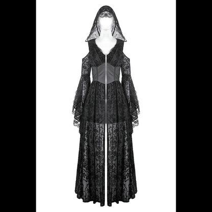 Dark In Love Hooded Sorceress gown ' Nyfain'