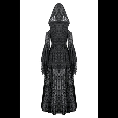 Dark In Love Hooded Sorceress gown ' Nyfain'